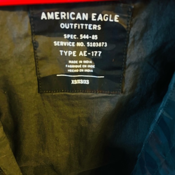 American Eagle Camo Embroidered Jacket “LOVE” EUC - Picture 5 of 8